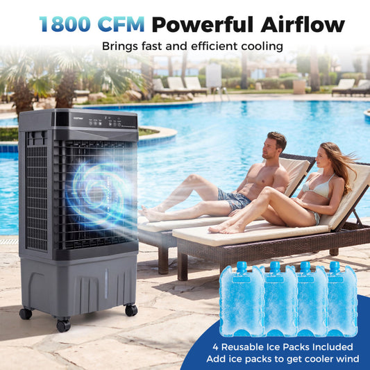 1800 CFM Evaporative Air Cooler with 4 Gal Water Tank - 2