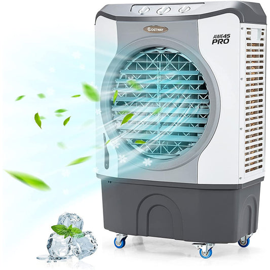 4-in-1 Industrial Evaporative Air Cooler Fan with 12 Gallon Tank and Wheels - 2