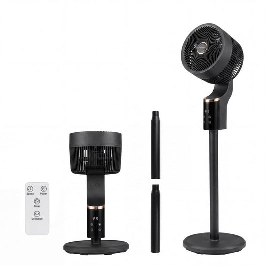 Compact Oscillating Standing Fan with 70 Oscillation and 90 Tilt for Home Office
