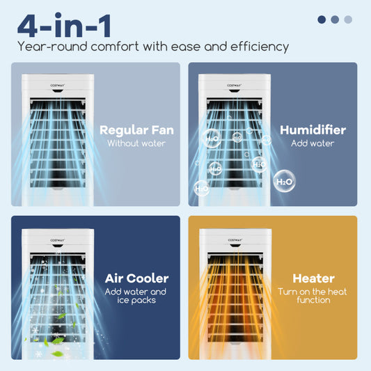 Evaporative Air Cooler and Heater with 3 Modes 3 Speeds and 2 Ice Boxes - 2