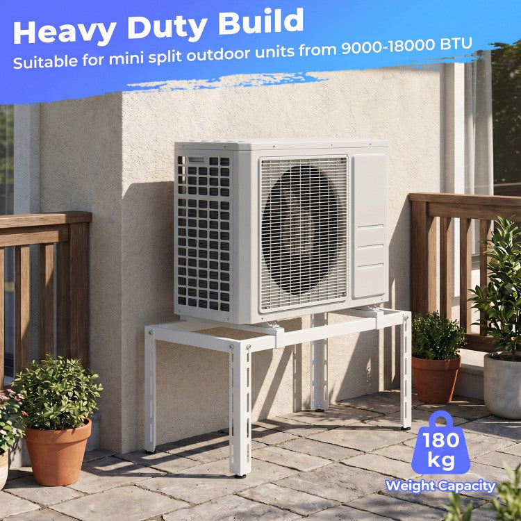Outdoor Heavy-Duty AC Base for 9000-18000 BTU Ductless Air Conditioners Heat Pump - 10