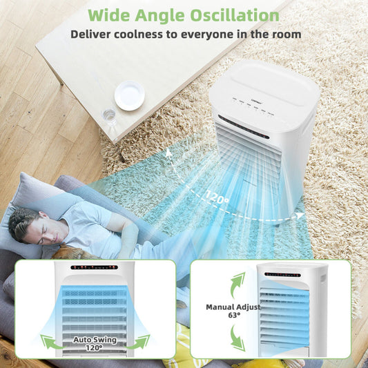 4-in-1 Portable Evaporative Air Cooler with Timer and 3 Modes - 2