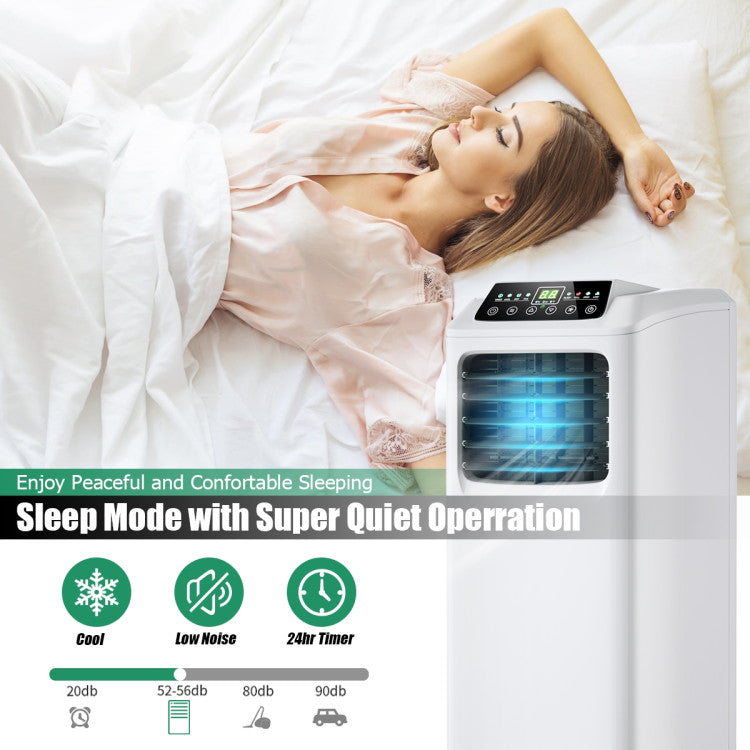 9000 BTU Portable Air Conditioner with Built-in Dehumidifier and Remote Control - 9