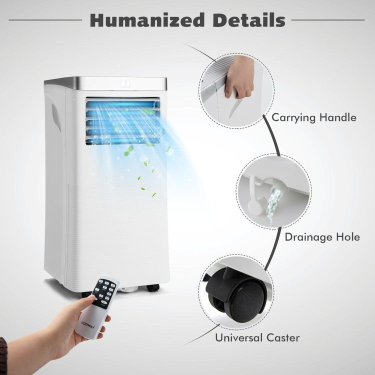 10000 BTU(Ashrae) 3-in-1 Portable Air Conditioner with Remote Control - 6