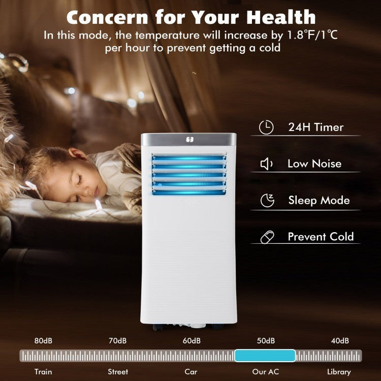 10000 BTU(Ashrae) 3-in-1 Portable Air Conditioner with Remote Control - 7