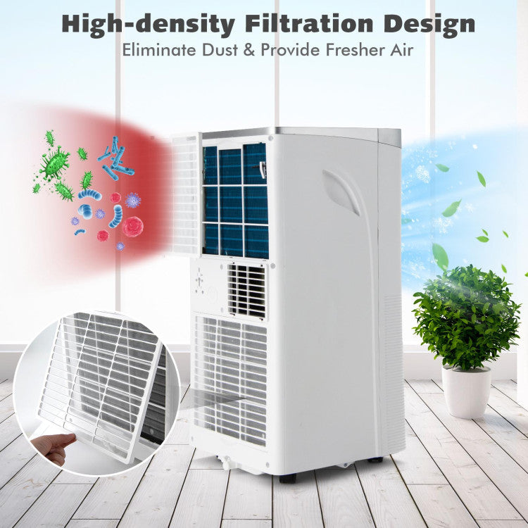 10000 BTU(Ashrae) 3-in-1 Portable Air Conditioner with Remote Control - 9