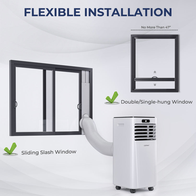 10000 BTU 4-in-1 Portable Air Conditioner with Dehumidifier and Fan Mode - 9