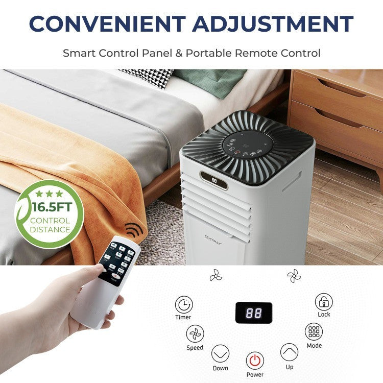 10000 BTU 4-in-1 Portable Air Conditioner with Dehumidifier and Fan Mode - 6