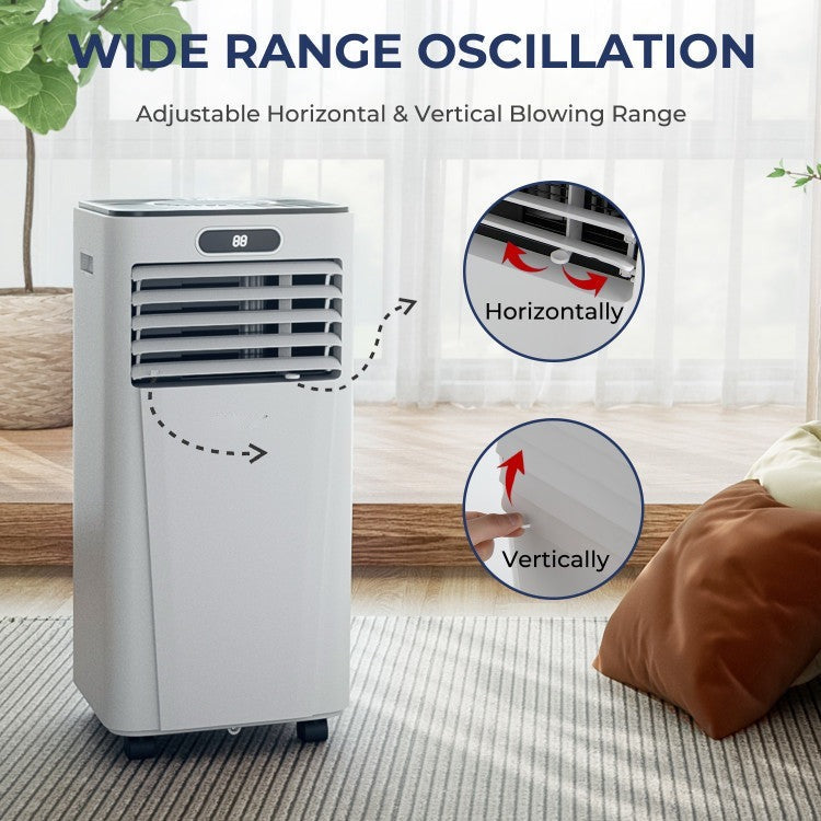 10000 BTU 4-in-1 Portable Air Conditioner with Dehumidifier and Fan Mode - 8