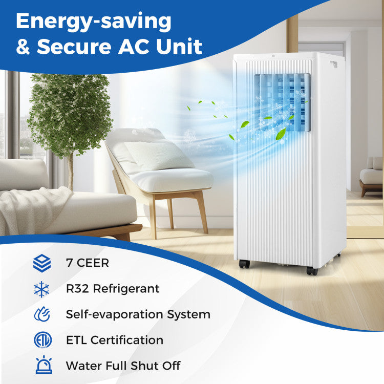 10000 BTU Portable Air Conditioner Cools up to 350 Sq ft with 24H Timer - 3