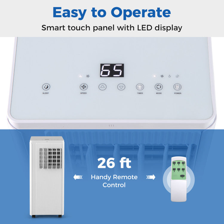 10000 BTU Portable Air Conditioner Cools up to 350 Sq ft with 24H Timer - 5