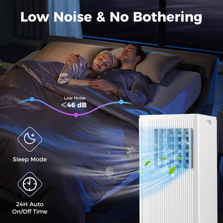 10000 BTU Portable Air Conditioner Cools up to 350 Sq ft with 24H Timer - 6