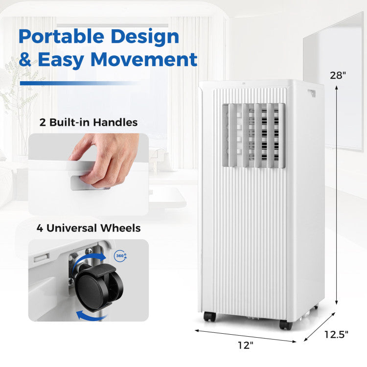 10000 BTU Portable Air Conditioner Cools up to 350 Sq ft with 24H Timer - 17