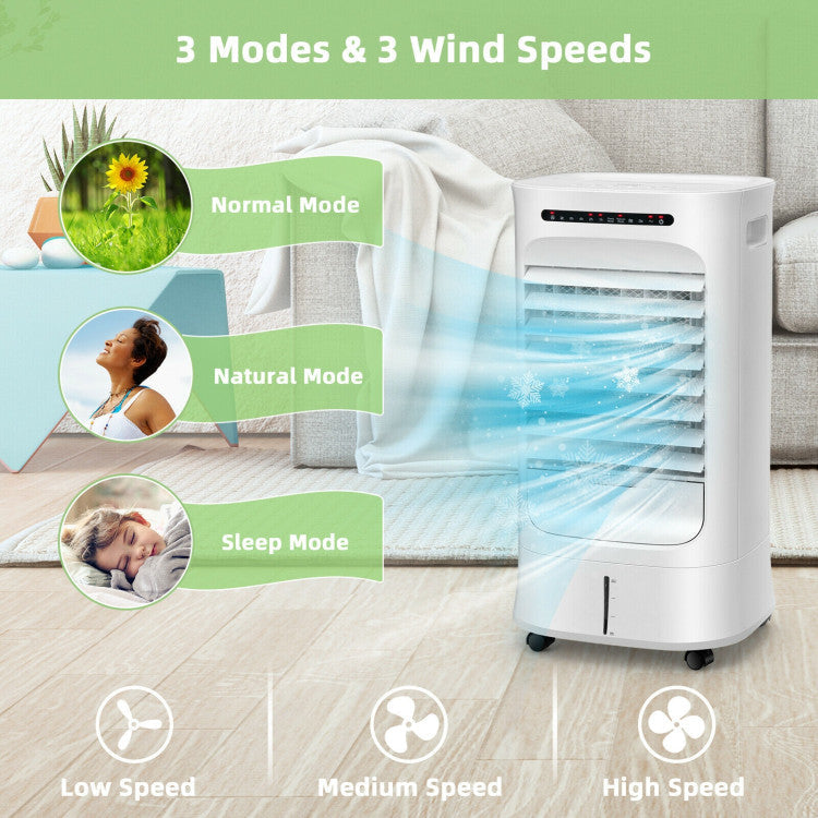 4-in-1 Portable Evaporative Air Cooler with Timer and 3 Modes - 3