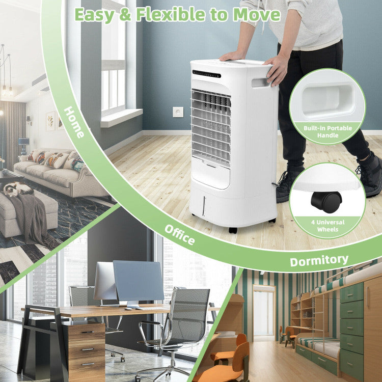 4-in-1 Portable Evaporative Air Cooler with Timer and 3 Modes - 8