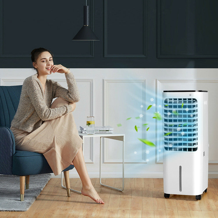 4-in-1 Evaporative Air Cooler with 12L Water Tank and 4 Ice Boxes - 11