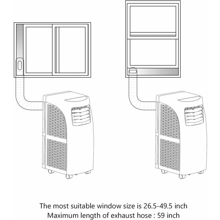 9000 BTU Portable Air Conditioner with Built-in Dehumidifier and Remote Control - 8