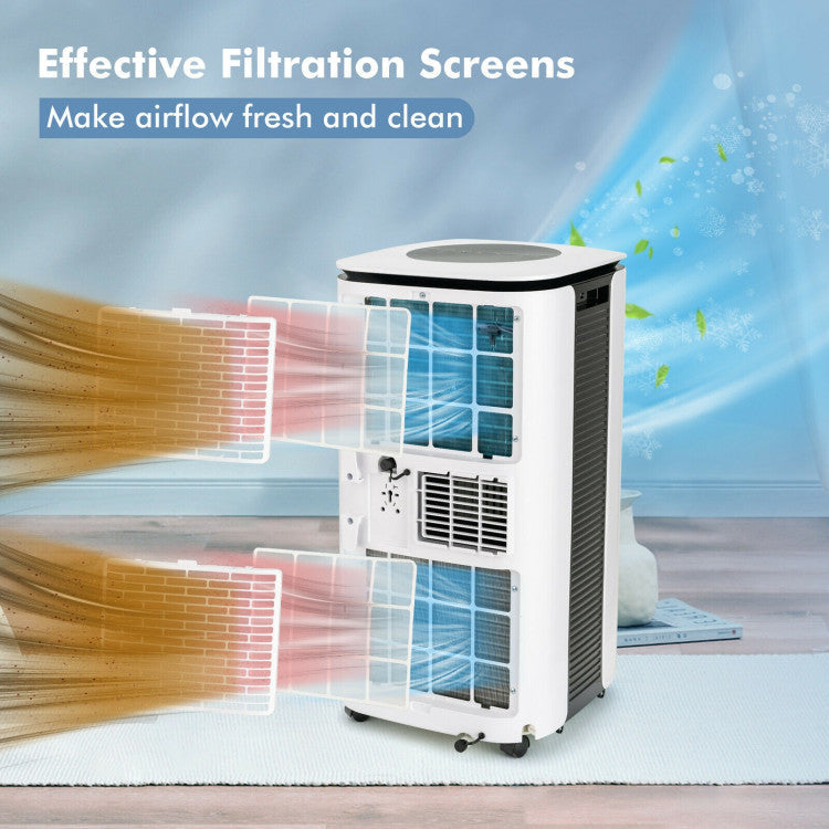 9000 BTU(Ashrae) Portable Air Conditioner with Fan and Dehumidifier - 10