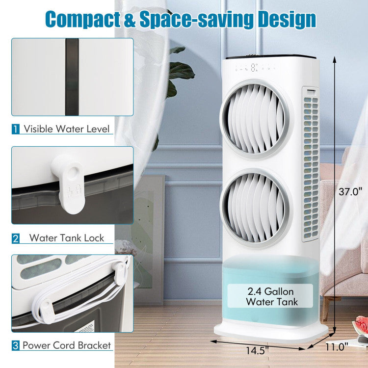 3-in-1 Evaporative Air Cooler with 9H Timer Remote - 10