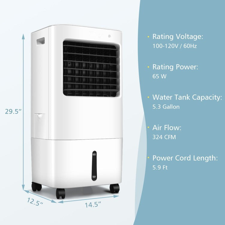 3-in-1 Evaporative Portable Air Cooler Fan with Remote Control - 10