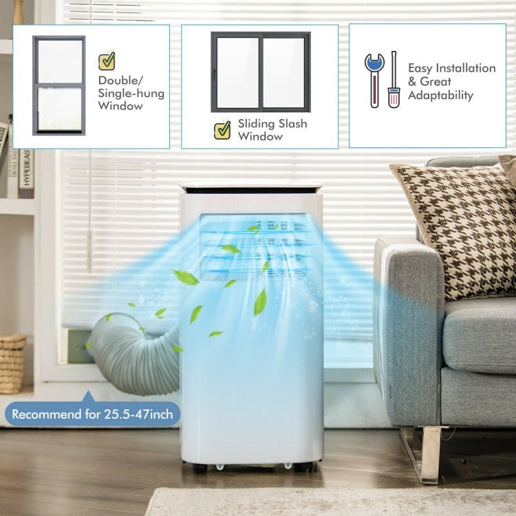 9000 BTU(Ashrae) Portable Air Conditioner with Fan and Dehumidifier - 11