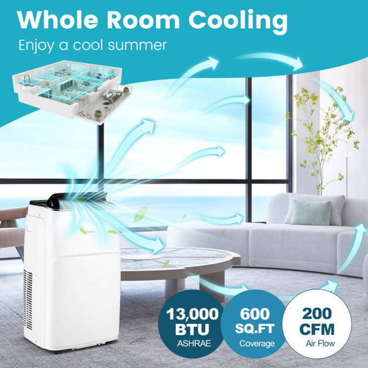 13000 BTU(Ashrae) Portable Air Conditioner with App and Heater - 2