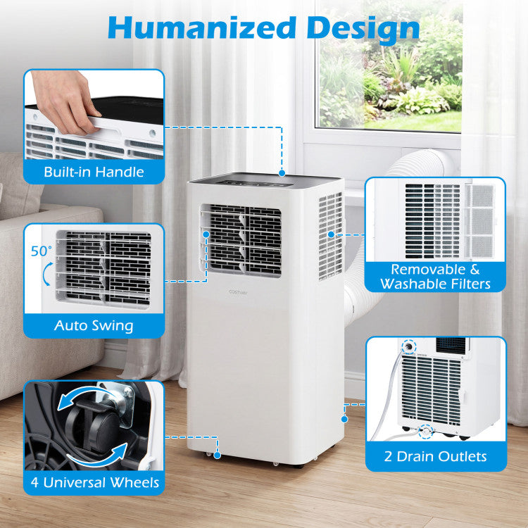 14000 BTU 3-in-1 Smart AC with Wi-Fi and Remote Control & Window Kit - 5
