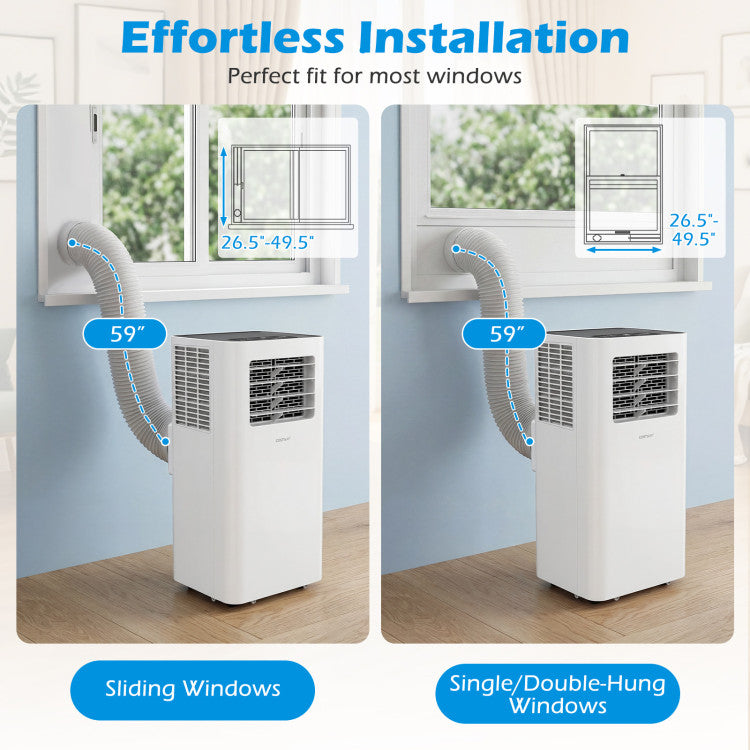 14000 BTU 3-in-1 Smart AC with Wi-Fi and Remote Control & Window Kit - 10