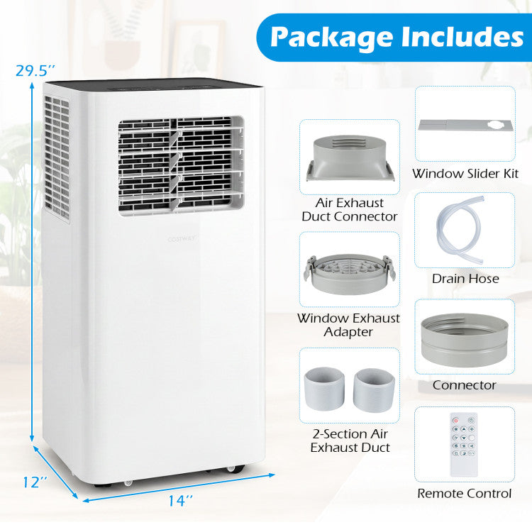 14000 BTU 3-in-1 Smart AC with Wi-Fi and Remote Control & Window Kit - 12