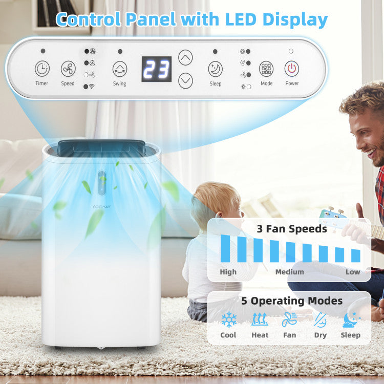 14000 BTU(Ashrae) Portable Air Conditioner with APP and WiFi Control - 4