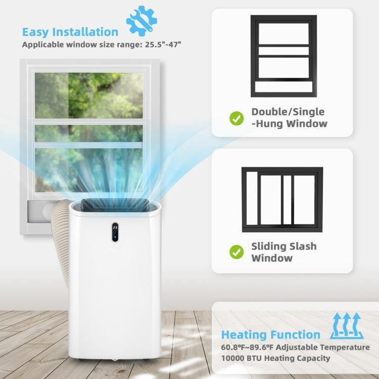 14000 BTU(Ashrae) Portable Air Conditioner with APP and WiFi Control - 9