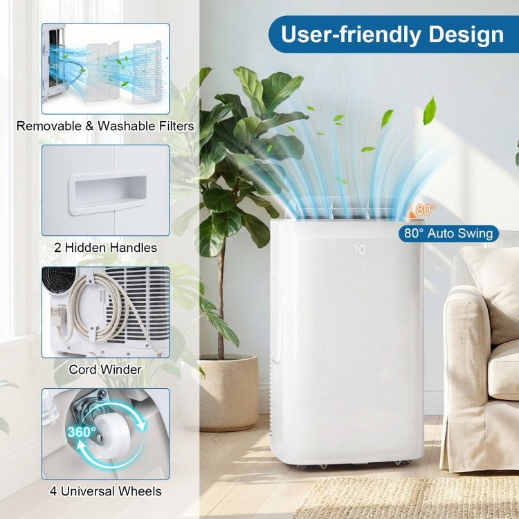 15000 BTU Inverter Portable Air Conditioner Smart Wifi Enabled Cooling and Heating Unit - 2