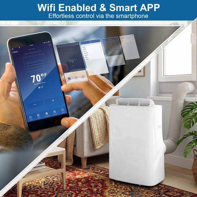 15000 BTU Inverter Portable Air Conditioner Smart Wifi Enabled Cooling and Heating Unit - 4