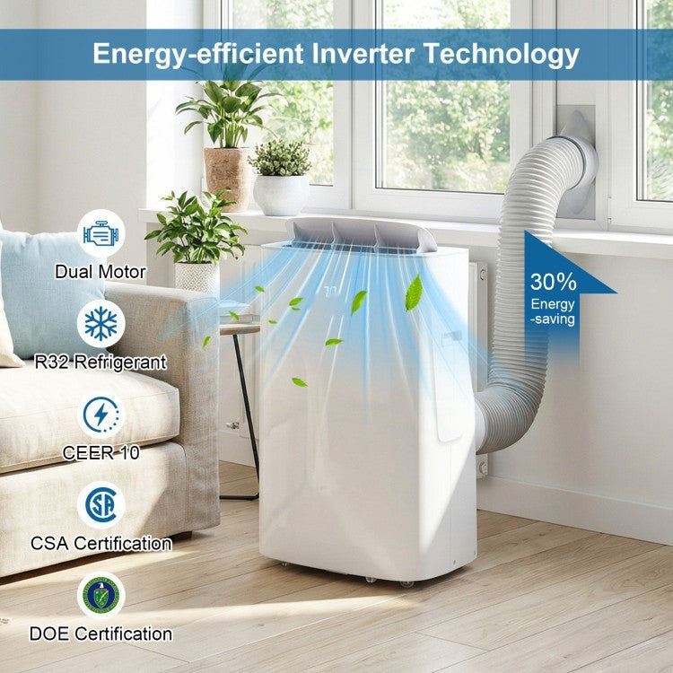 15000 BTU Inverter Portable Air Conditioner Smart Wifi Enabled Cooling and Heating Unit - 7