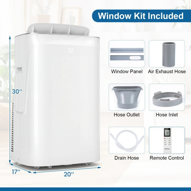 15000 BTU Inverter Portable Air Conditioner Smart Wifi Enabled Cooling and Heating Unit - 10