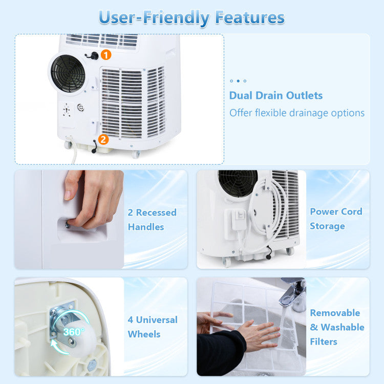 15000 BTU Portable Air Conditioner with APP Control and Fan - 2