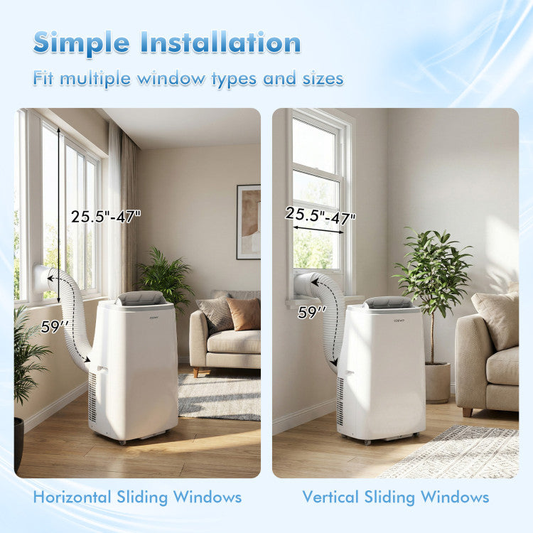 15000 BTU Portable Air Conditioner with APP Control and Fan - 8