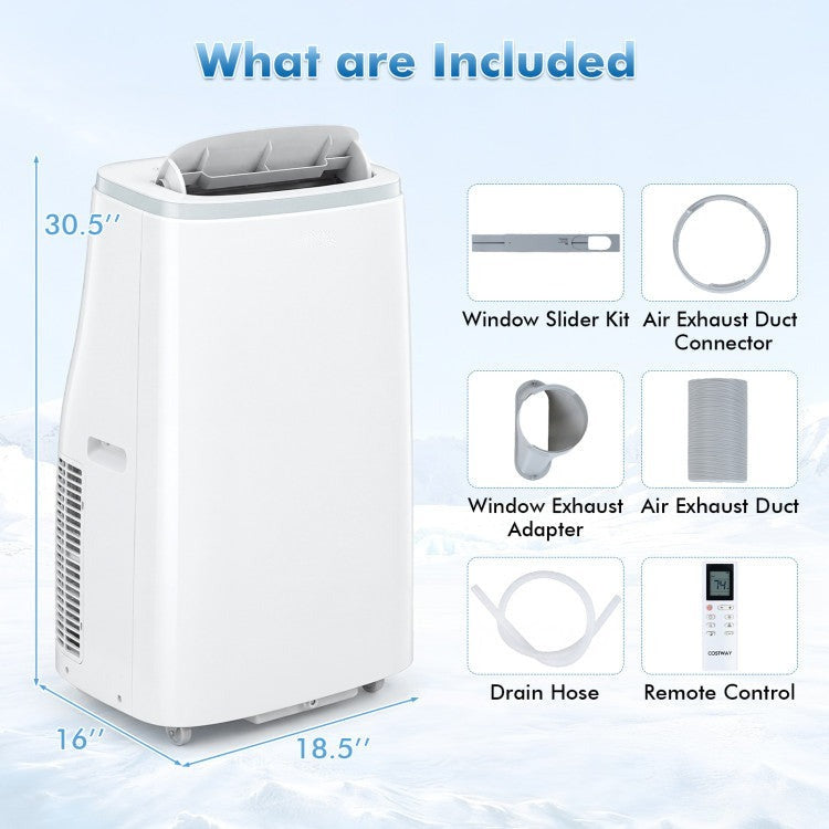 15000 BTU Portable Air Conditioner with APP Control and Fan - 10