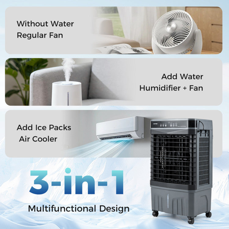 1800 CFM Evaporative Air Cooler with 4 Gal Water Tank - 4