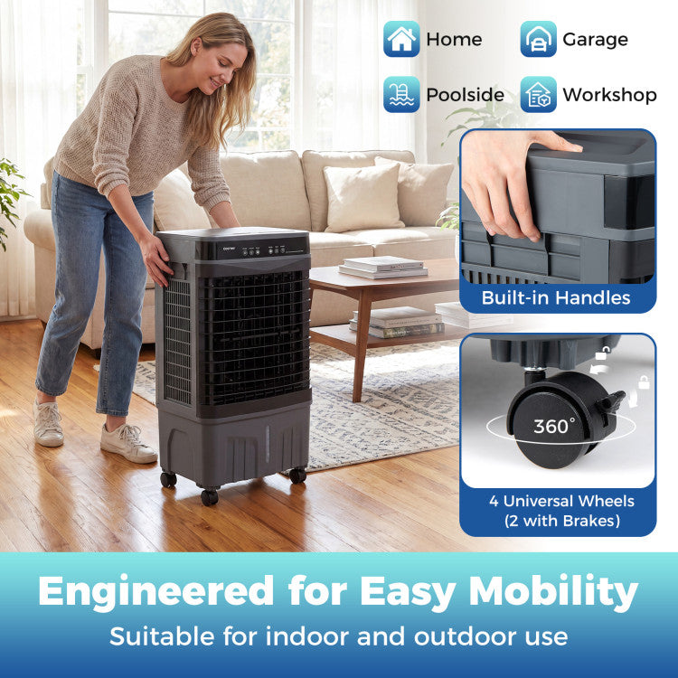 1800 CFM Evaporative Air Cooler with 4 Gal Water Tank - 6