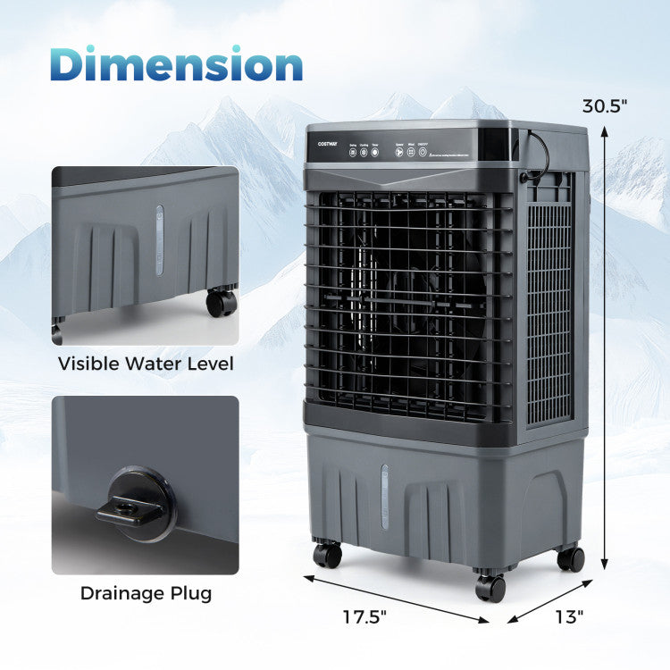 1800 CFM Evaporative Air Cooler with 4 Gal Water Tank - 9