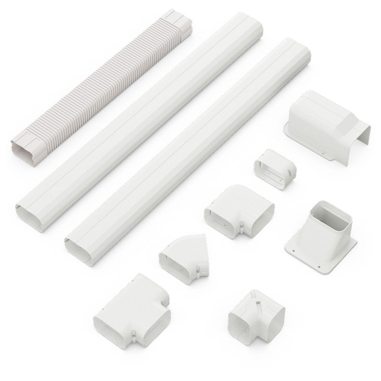 4 Inches W x 10/16.5 Feet L Mini Decorative PVC Slim Line Cover Kit - 4