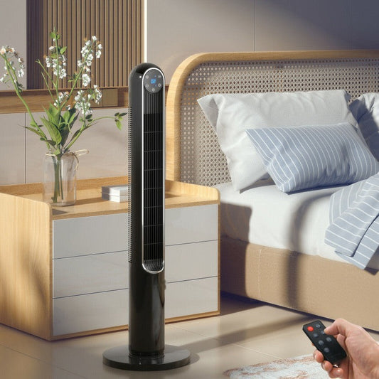 42 Inch 80 Degree Tower Fan with Smart Display Panel and Remote Control - 2