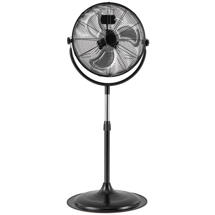 18 Inches High Velocity Pedestal Fan with 3 Speeds and Adjustable Height - 3
