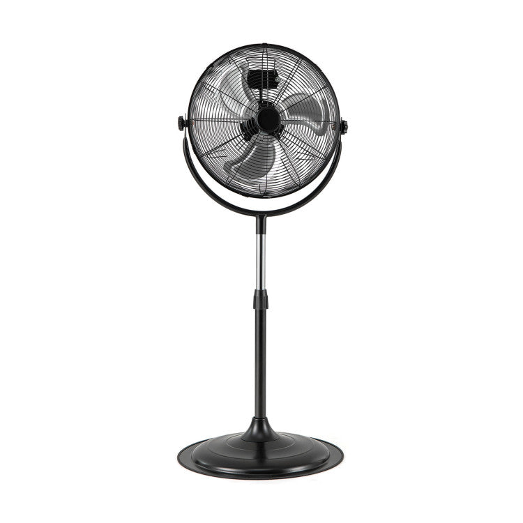 18 Inches High Velocity Pedestal Fan with 3 Speeds and Adjustable Height - 4