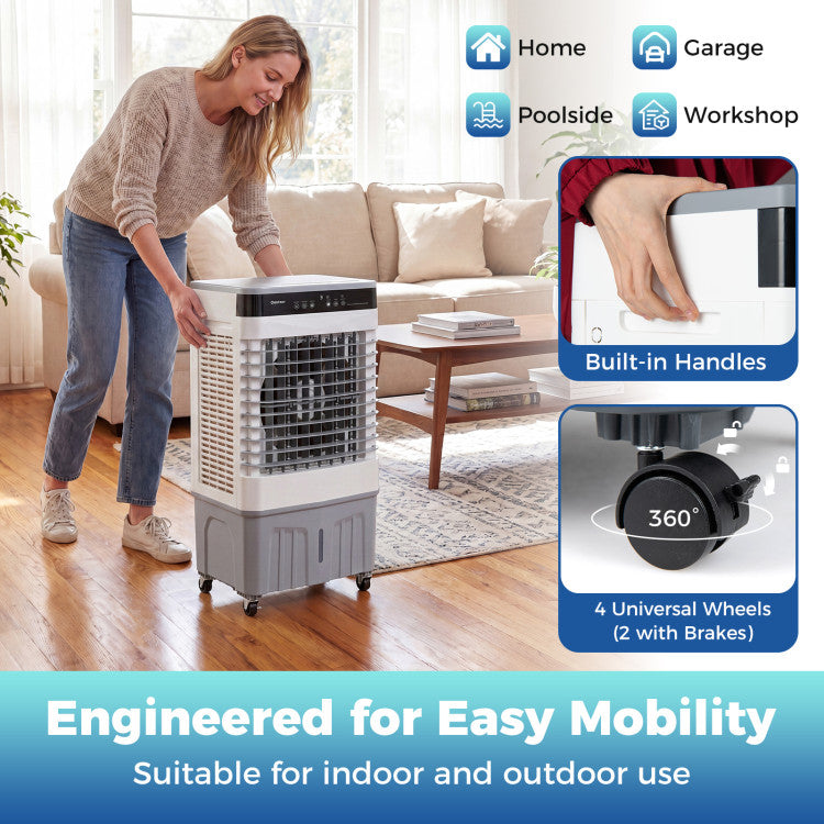 2100 CFM 3-in-1 Evaporative Air Cooler with 5.3 Gal Water Tank for Indoor Outdoor - 7