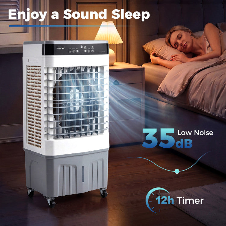 2100 CFM 3-in-1 Evaporative Air Cooler with 5.3 Gal Water Tank for Indoor Outdoor - 8
