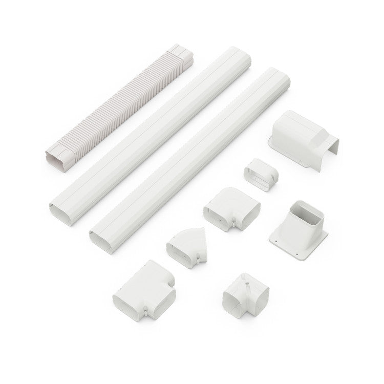 4 Inches W x 10/16.5 Feet L Mini Decorative PVC Slim Line Cover Kit - 7