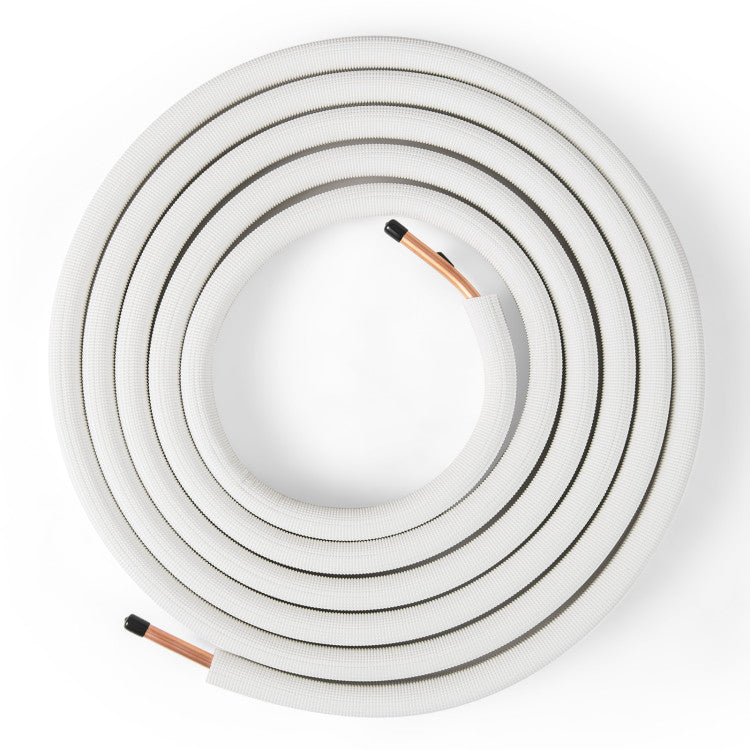 25 Feet Mini Split Line Set with 1/4 Inch and 1/2 Inch O.D. Copper Pipes Tubing - 2