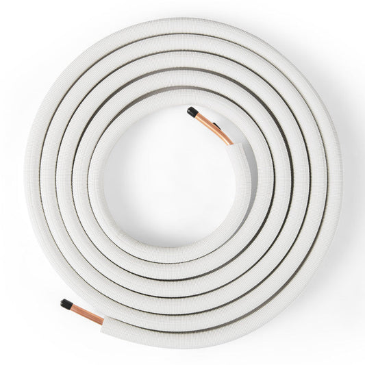 25 Feet Mini Split Line Set with 1/4 Inch and 1/2 Inch O.D. Copper Pipes Tubing - 2